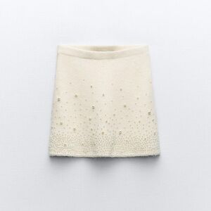 PEARL KNIT MINI SKIRT